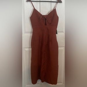 Express women’s dress with pockets size medium dust color